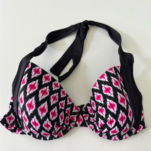 Tommy Bahama Cerise Pattern Bikini Set Bra Top is 34DD bottoms are XXS - Picture 2 of 15